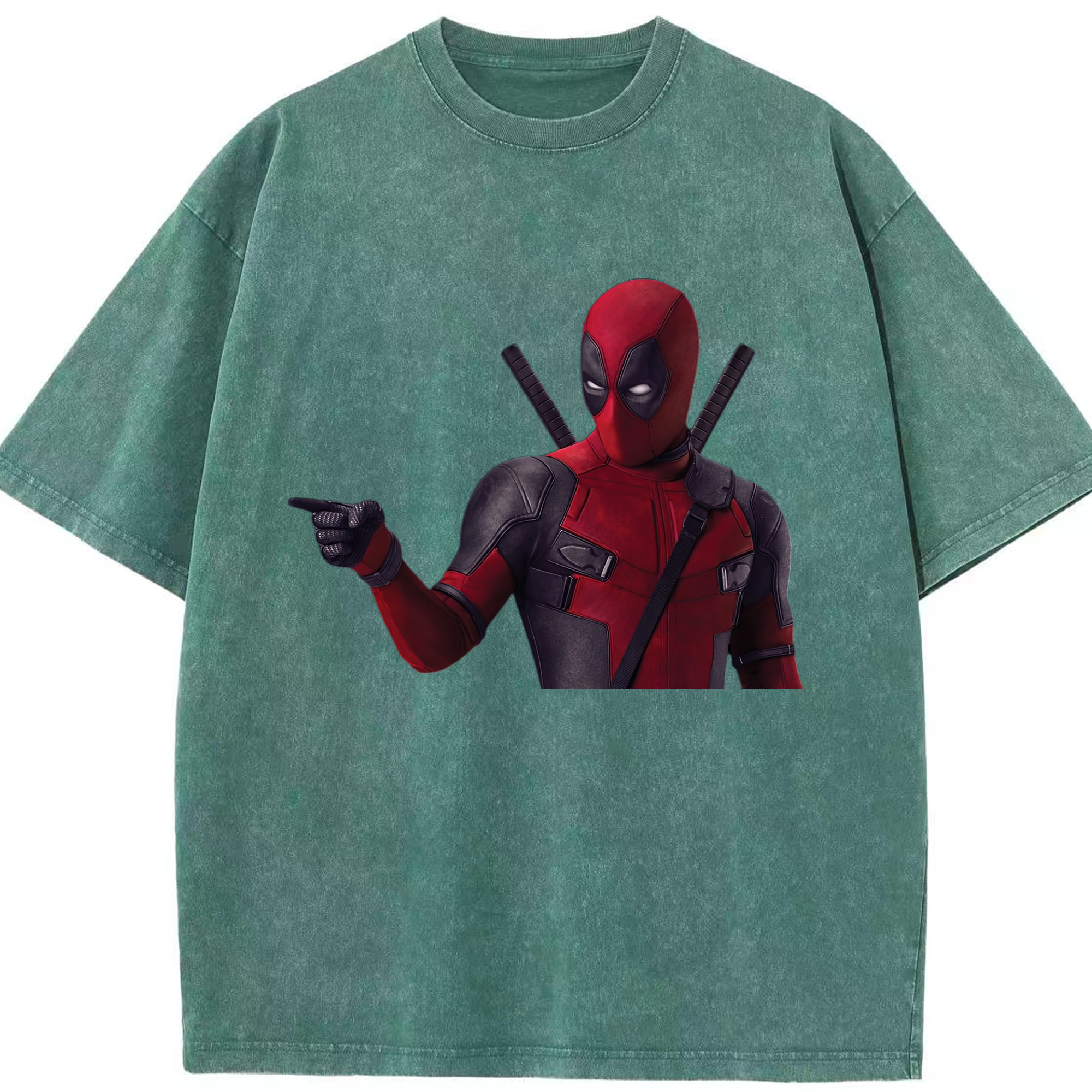 （画像用） Deadpool デッドプール 綿100% ヴィンテージ風 半袖Tシャツ（フロントプリント）